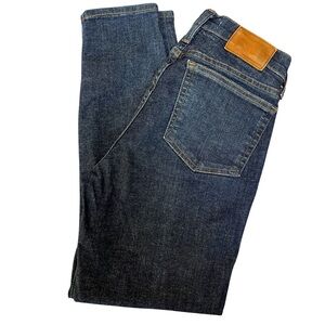 J. Crew Dark Blue Straight Mid-Rise Ankle Jeans
